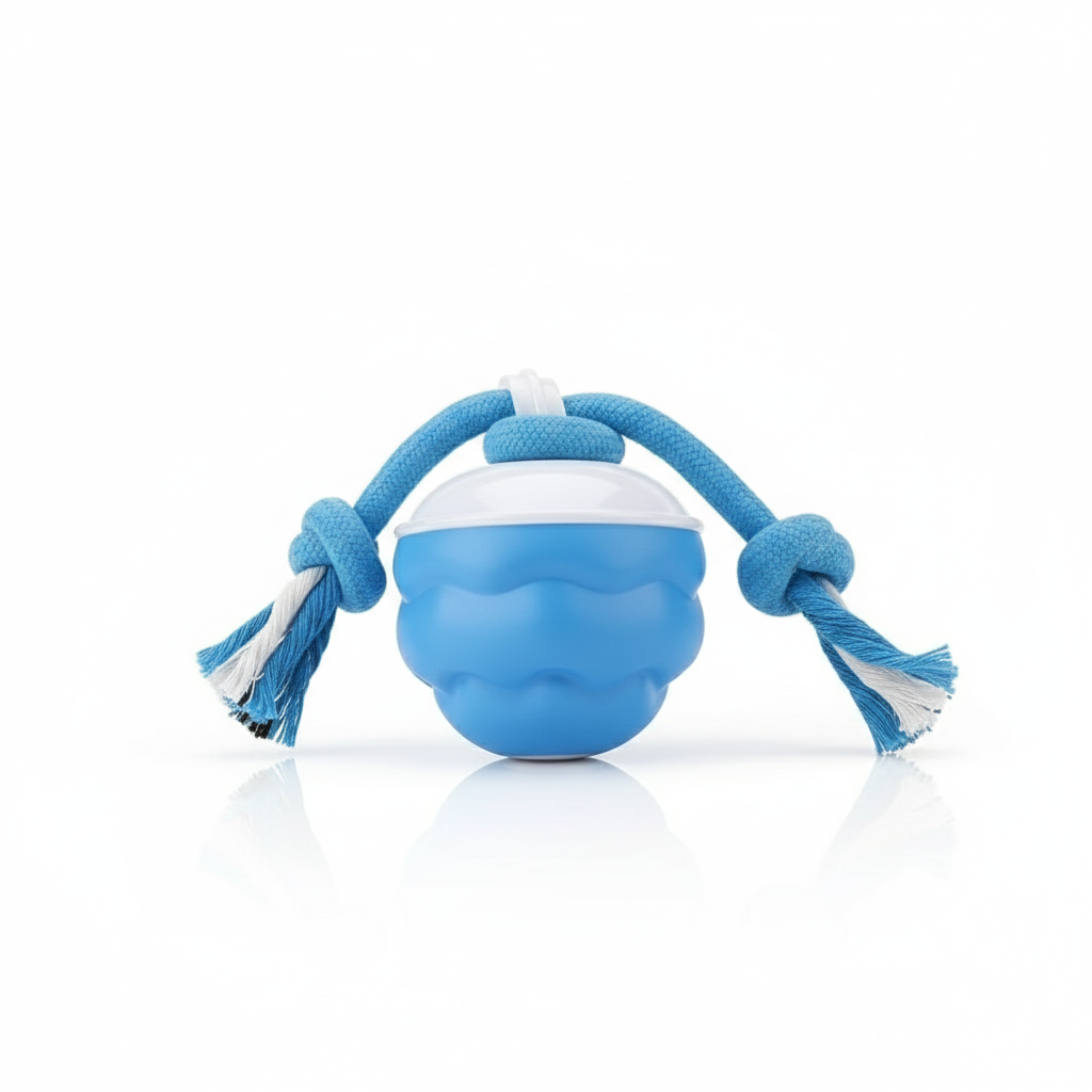 Automatic Moving Puppy Toy: Smart Interactive Ball with Chew Rope for Active Dogs