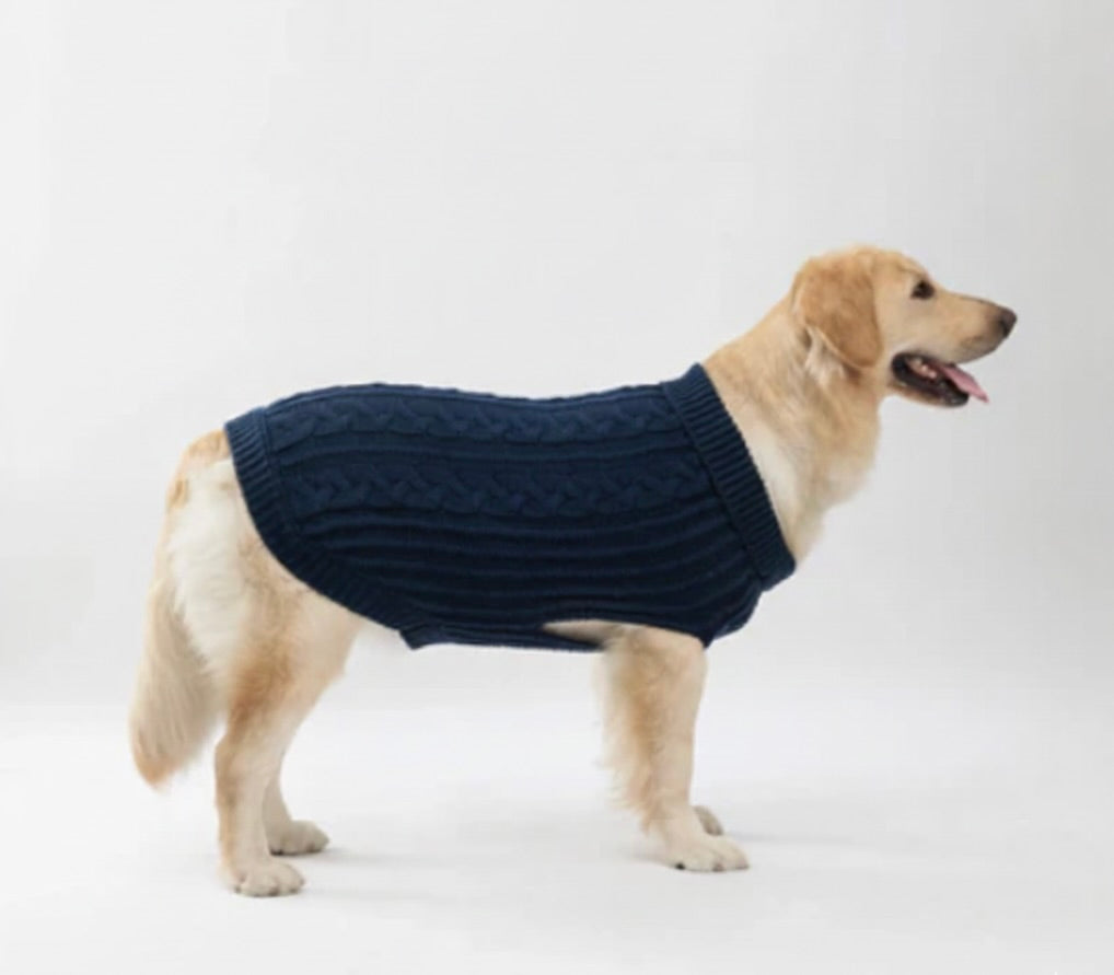 Cozy Knitted Pet Sweater for Winter - Keep Your Dog Warm and Stylish