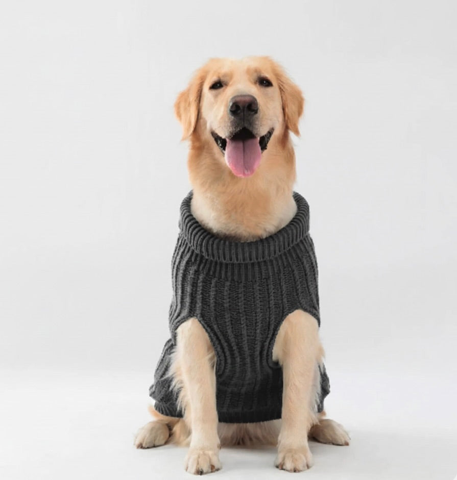 Cozy Knitted Pet Sweater for Winter - Keep Your Dog Warm and Stylish