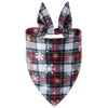 Christmas Snowflake Plaid Dog Bandana – Festive Holiday Pet Scarf
