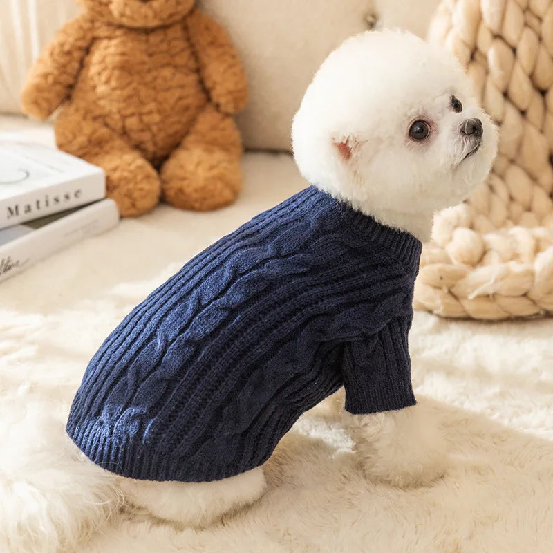 Ultra-Warm Pet Sweater with Long Sleeves: Knitted Dog Jumper for Maximum Comfort