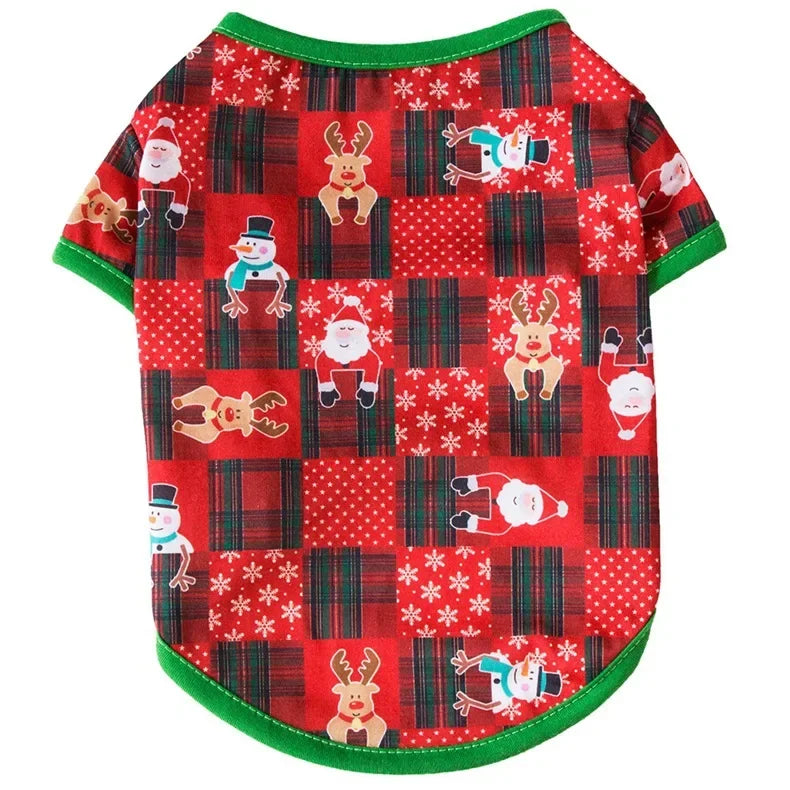 Cozy Christmas Dog & Cat Shirt - Soft Holiday Apparel with Cute Snowman Print