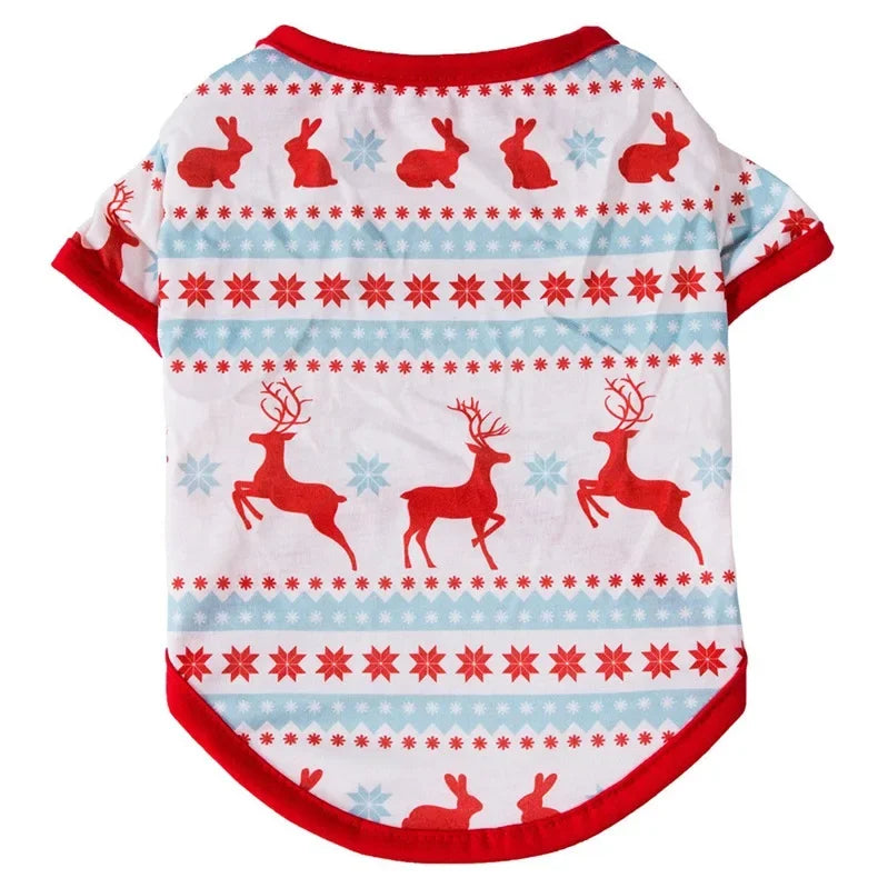 Cozy Christmas Dog & Cat Shirt - Soft Holiday Apparel with Cute Snowman Print