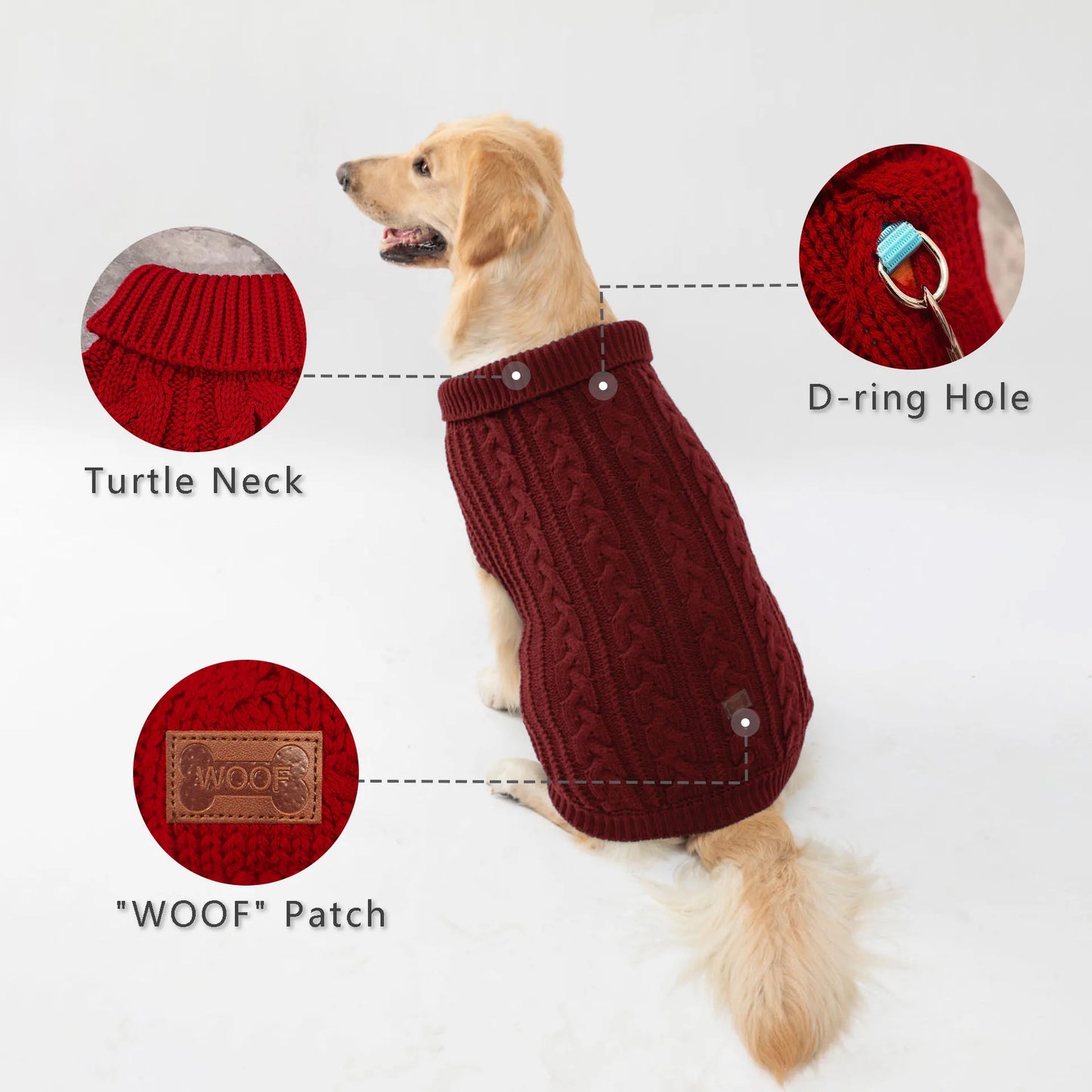 Cozy Knitted Pet Sweater for Winter - Keep Your Dog Warm and Stylish