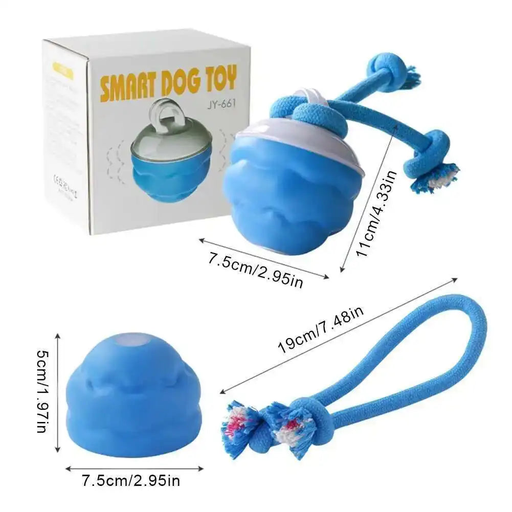 Automatic Moving Puppy Toy: Smart Interactive Ball with Chew Rope for Active Dogs